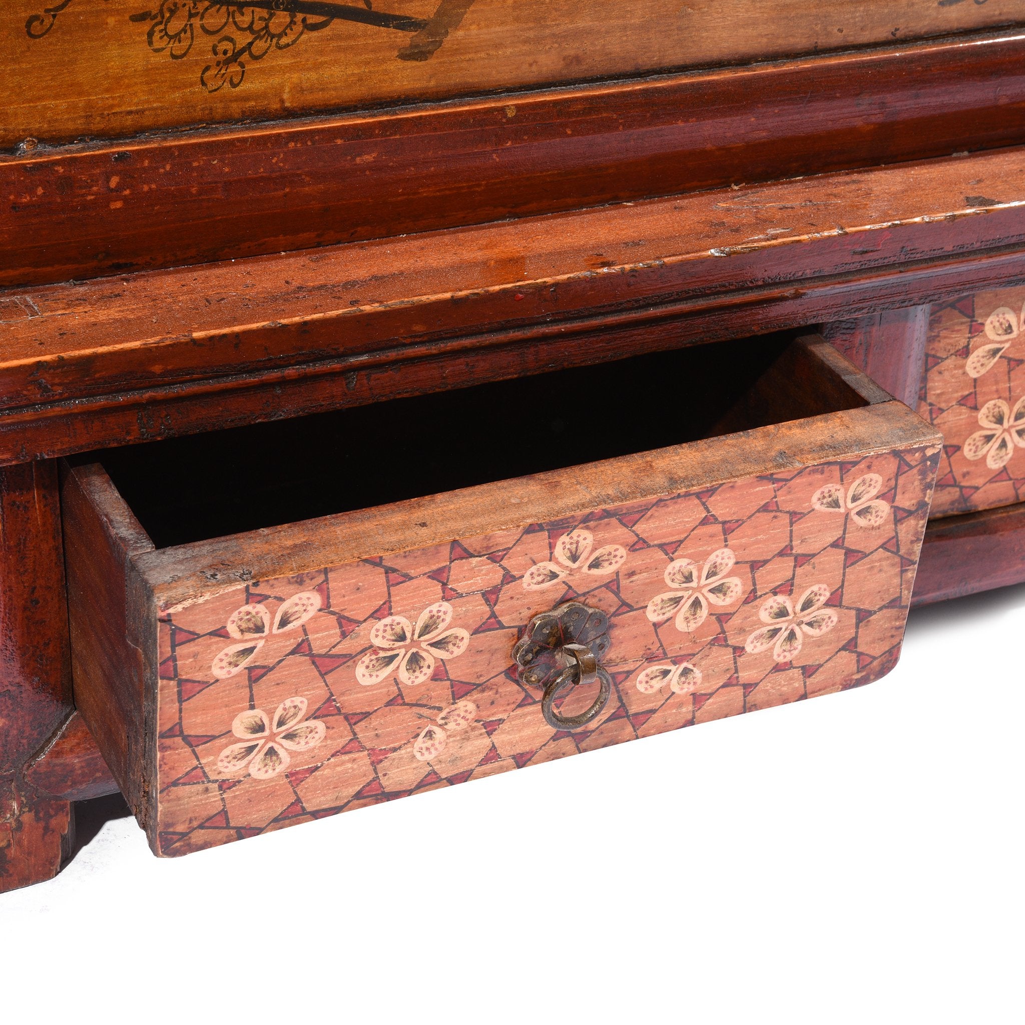 Draw Detail of Carved and Painted Chinese Temple Shrine - Early 20thC | Indigo Antiques