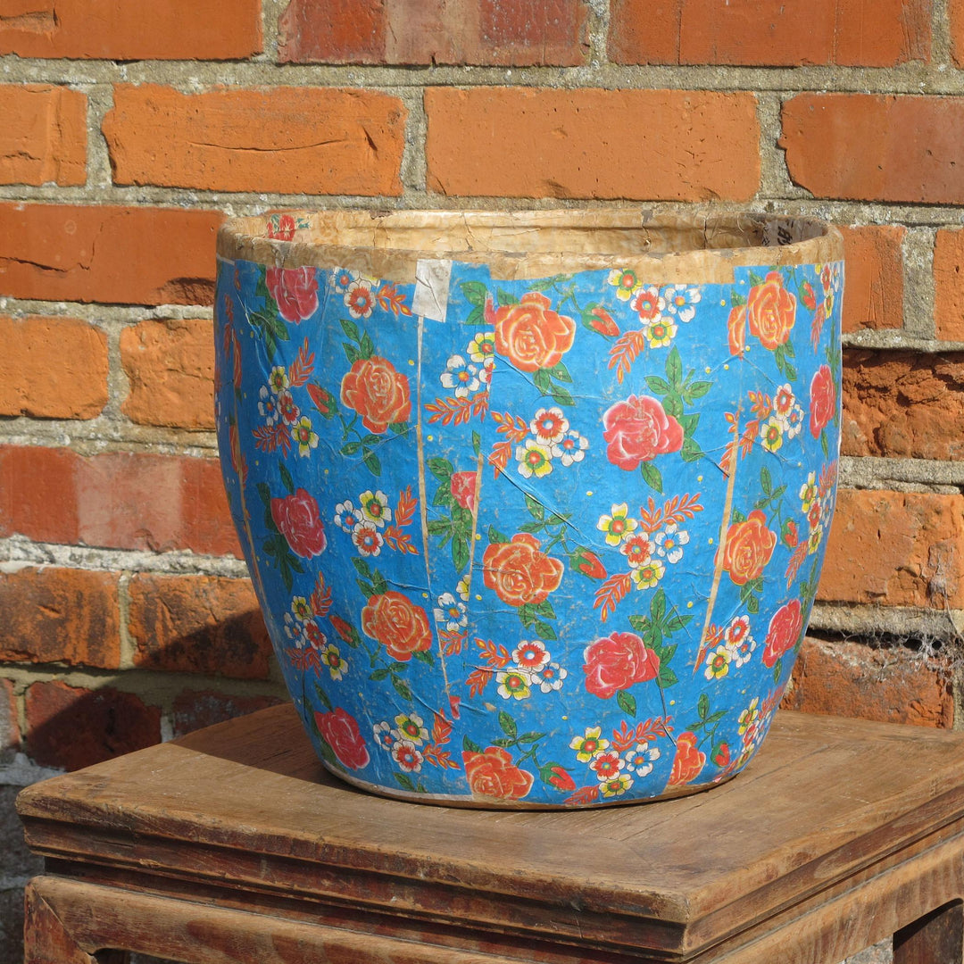 Papier Mache Bin From Shanxi - Ca 70 Yrs Old | Indigo Oriental Antiques