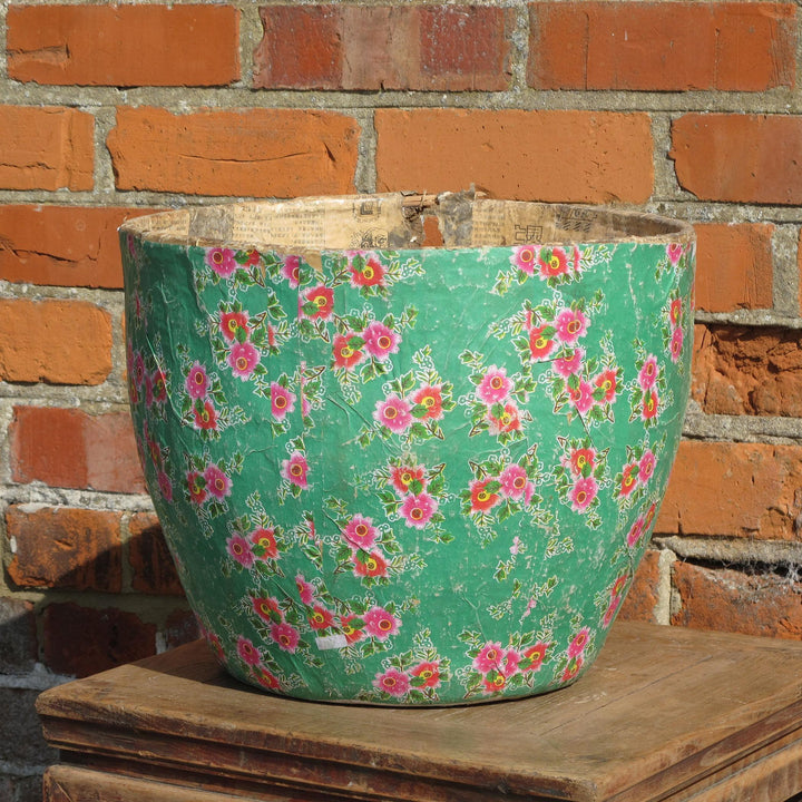 Papier Mache Bin From Shanxi - Ca 70 Yrs Old | Indigo Oriental Antiques
