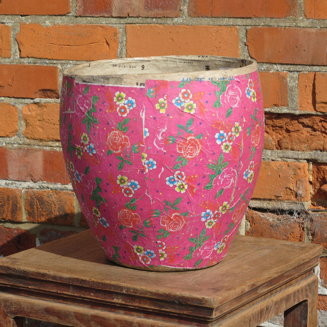 Papier Mache Bin From Shanxi - Ca 70 Yrs Old | Indigo Oriental Antiques