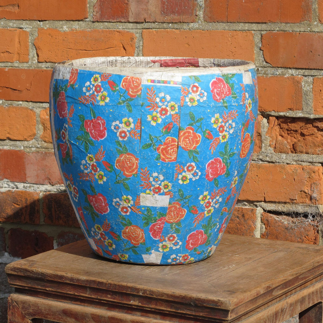 Papier Mache Bin From Shanxi - Ca 70 Yrs Old | Indigo Oriental Antiques