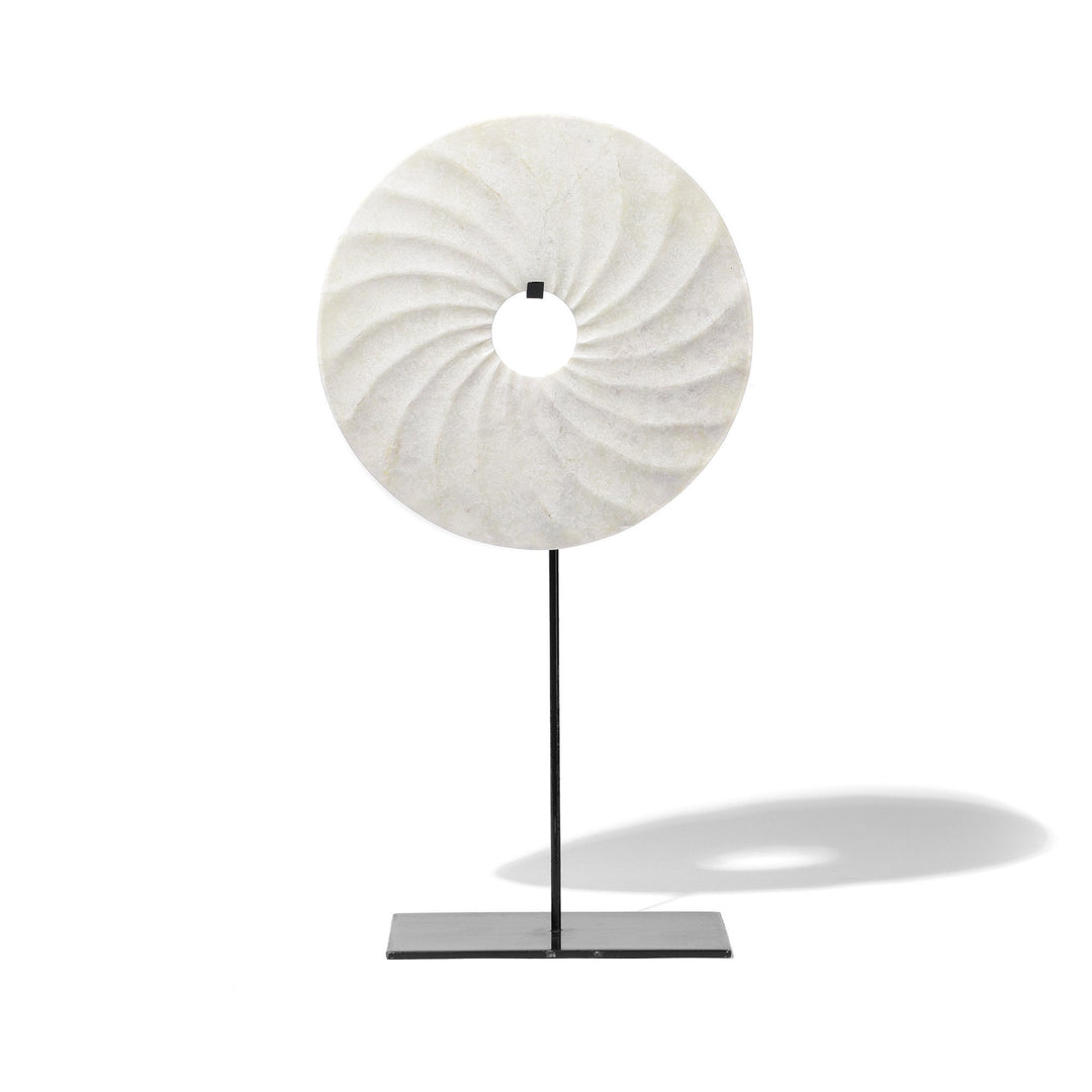 Polished Marble Bi on Iron Stand | Indigo Antiques