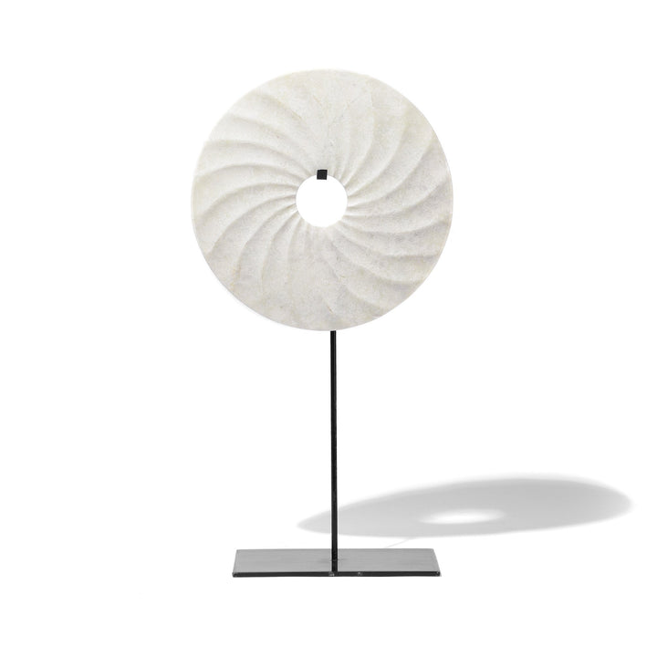 Polished Marble Bi on Iron Stand | Indigo Antiques