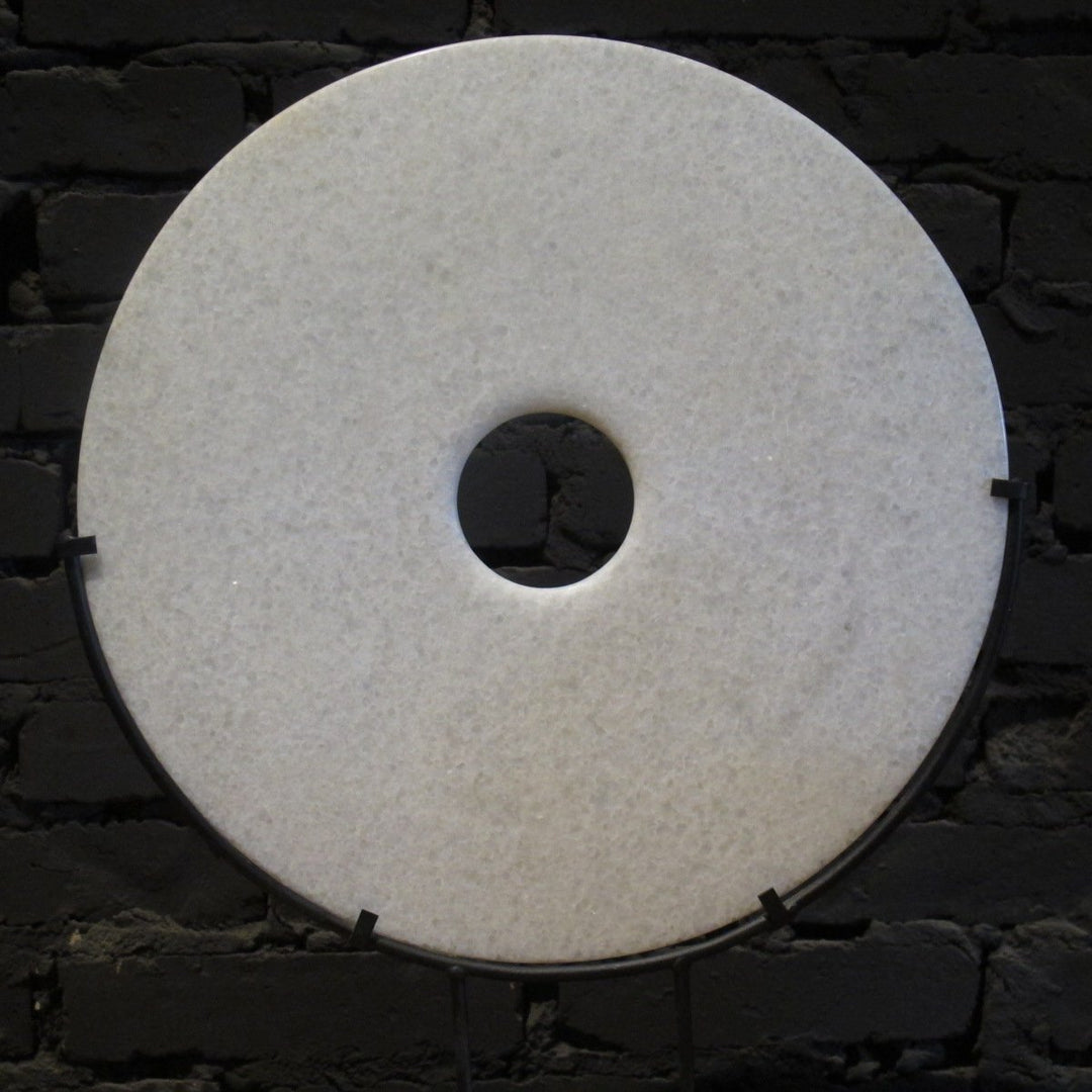 Polished Marble Bi on Iron Stand | Indigo Oriental Antiques