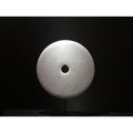 Polished White Marble Bi - Lucky Symbol on  Iron Stand