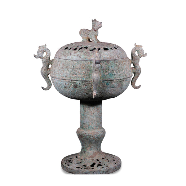 Reproduction Bronze Censer - Shang Dynasty Style