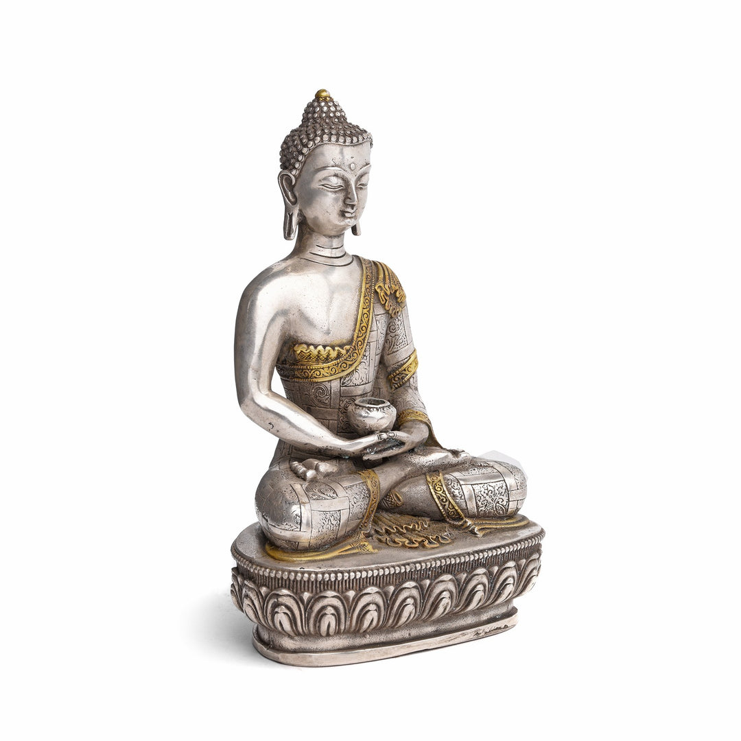 Statue Of Buddha - Dhyana Mudra Pose - 13.5 x 9 x 21(wxdxh cms) - C1378