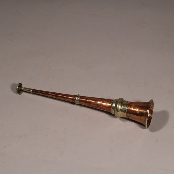 Tibetan Copper and White Metal Horn - ca 100 yrs old