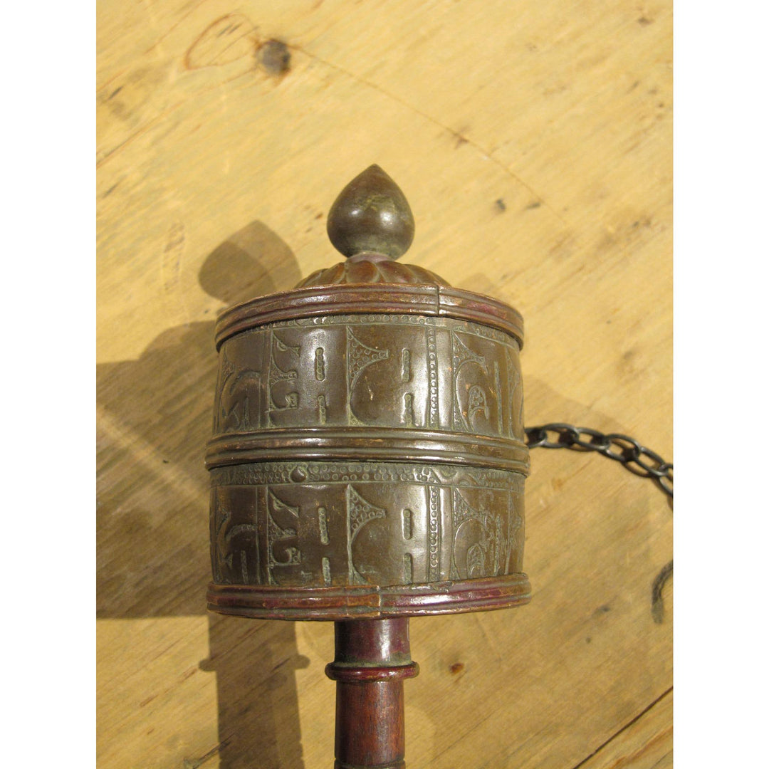 Tibetan Prayer wheel - circa 75 years old | Indigo Oriental Antiques