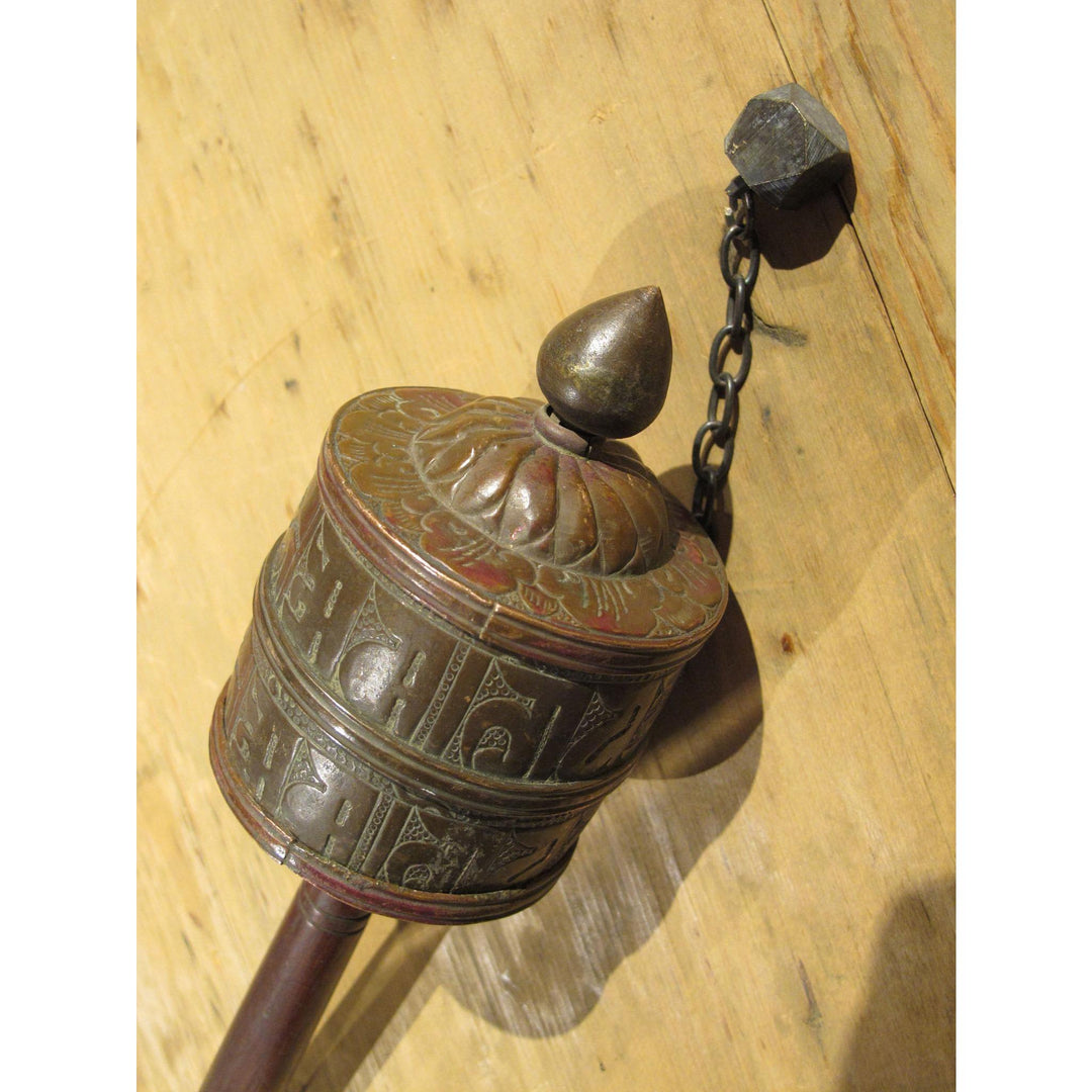 Tibetan Prayer wheel - circa 75 years old | Indigo Oriental Antiques