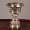 Tibetan Silver Butter Lamp - 19thC