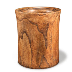 Turned Chicken Wing wood Brush Pot- Reproduction