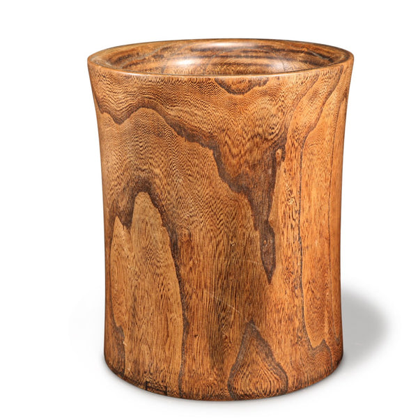 Turned Chicken Wing wood Brush Pot- Reproduction