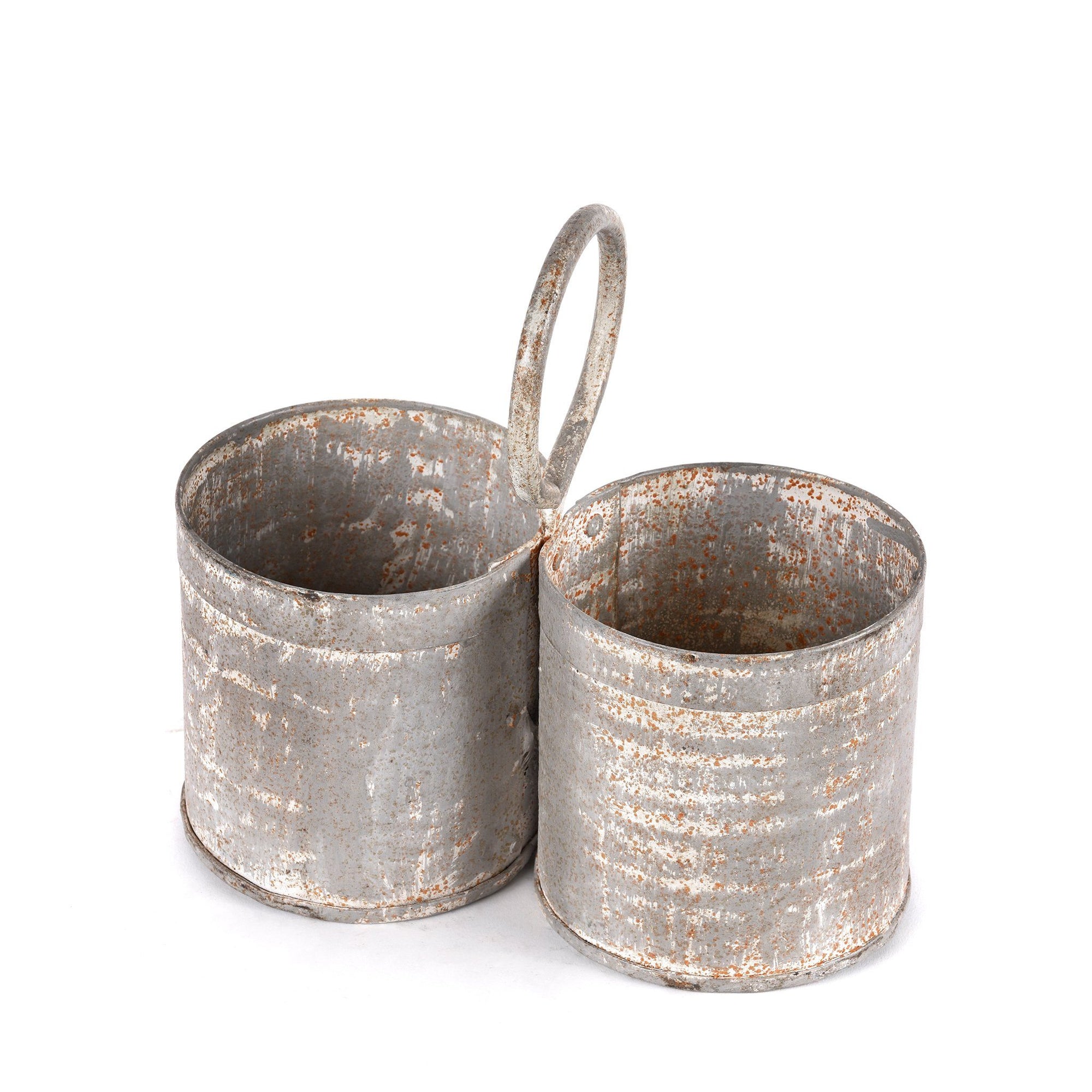 2 Way Painted Iron Bottle Carrier | Indigo Antiques