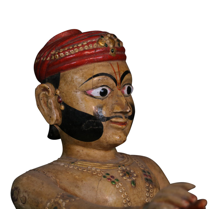 Beautifully Painted Figure Of Maharajah - Late 19thC | Indigo Oriental Antiques