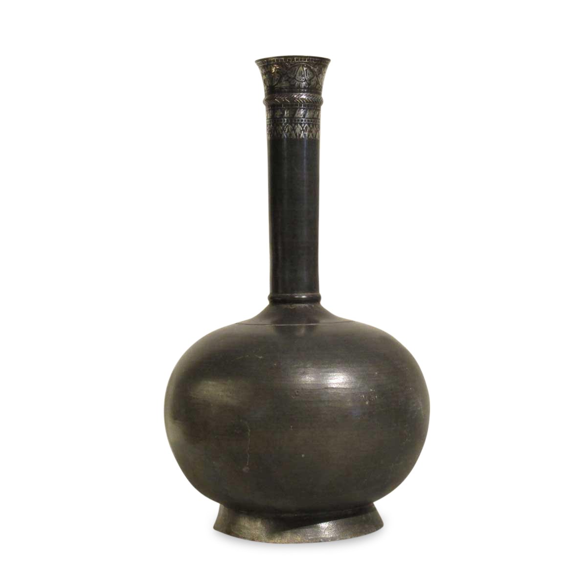 Bidriware Mughal Flask - 18thC | Indigo Oriental Antiques