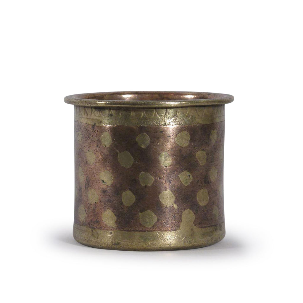 Brass And Copper Panch Patra (Holy Water Vessel) - 19th C