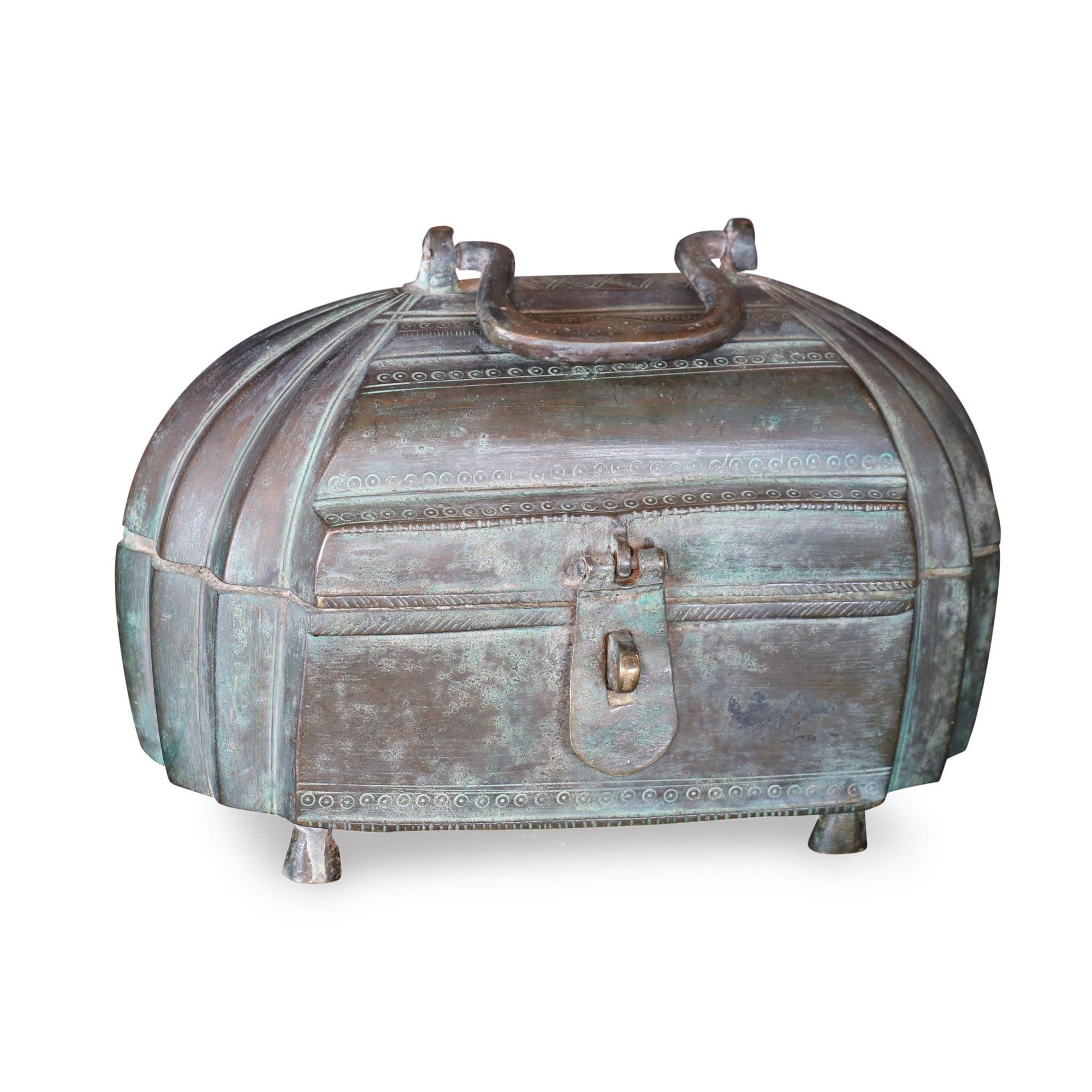 Brass Dhokra Pandan Box - Mughal Style - 19thC | Indigo Oriental Antiques
