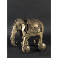 Brass Elephant Temple Toy On Wheels - ca 75 yrs old