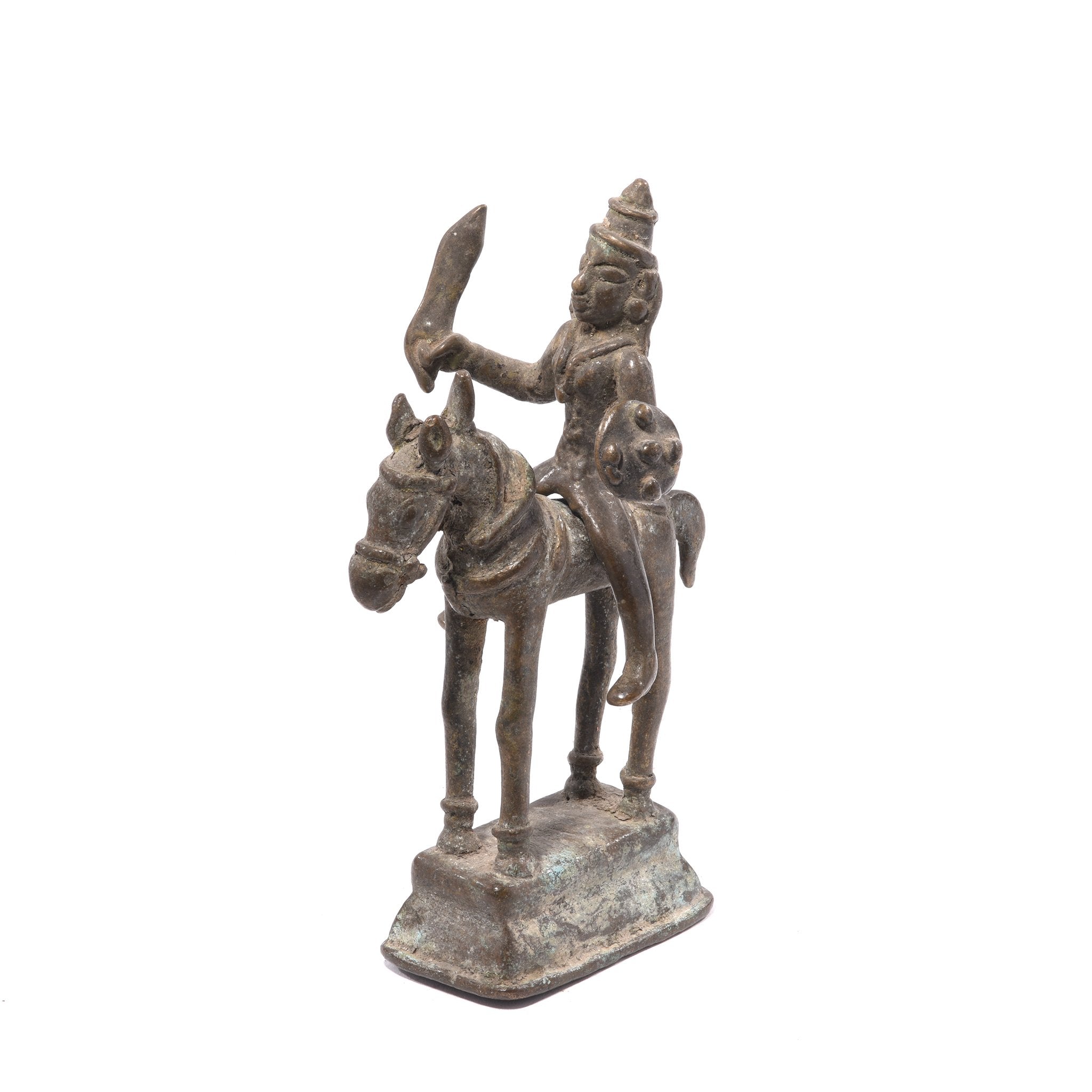 Brass Horse & Khandoba From The Deccan - 19th Century Brass Horse & Khandoba From The Deccan - 19th Century