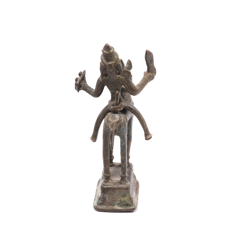 Brass Indian Horse & Rider Figurine from Andhra Pradesh - 19thC | Indigo Oriental Antiques