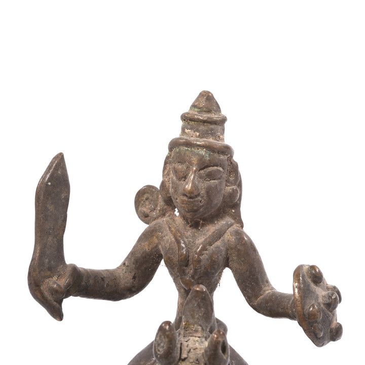 Brass Indian Horse & Rider Figurine from Andhra Pradesh - 19thC | Indigo Oriental Antiques