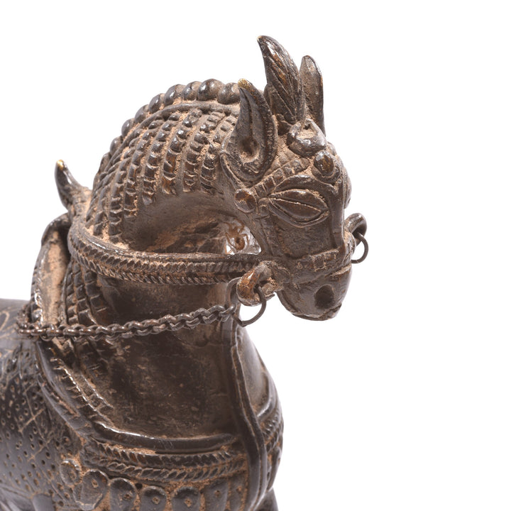 Brass Horse Toy On Wheels - Ca 100 yrs old