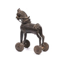 Brass Horse Toy On Wheels - Ca 100 yrs old