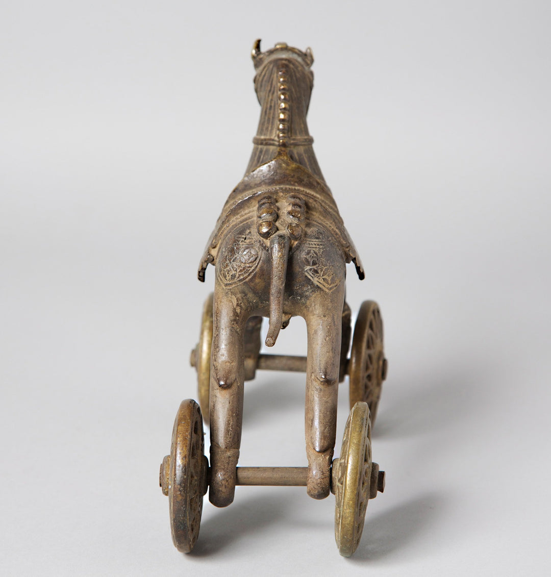 Brass Horse Toy On Wheels - Ca 100 yrs old | Indigo Oriental Antiques