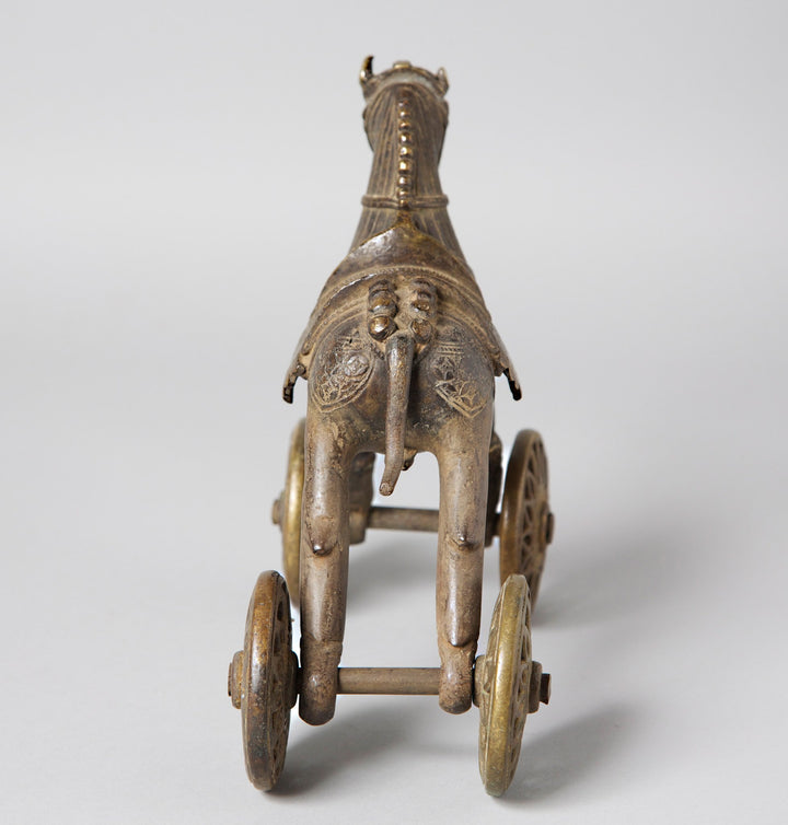 Brass Horse Toy On Wheels - Ca 100 yrs old | Indigo Oriental Antiques