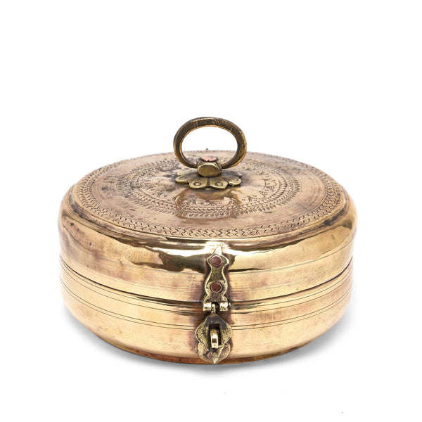 Brass Indian Chapati Box - Ca 1900