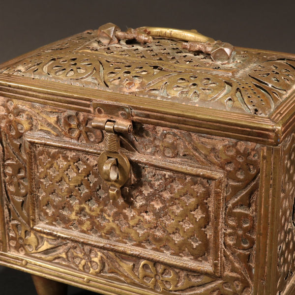 Brass Jewellery Casket from The Rann Of Kutch - 19thC