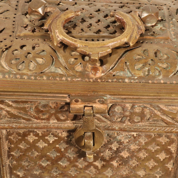 Brass Jewellery Casket from The Rann Of Kutch - 19thC