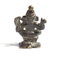 Brass Miniature Votive Statue Of Lord Ganesh - 19thC