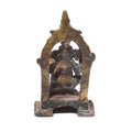 Brass Miniature Votive Statue Of Lord Ganesh - 19thC