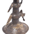 Brass Dhokra Work Oil Lamp From Chhattisgarh - Ca 1910