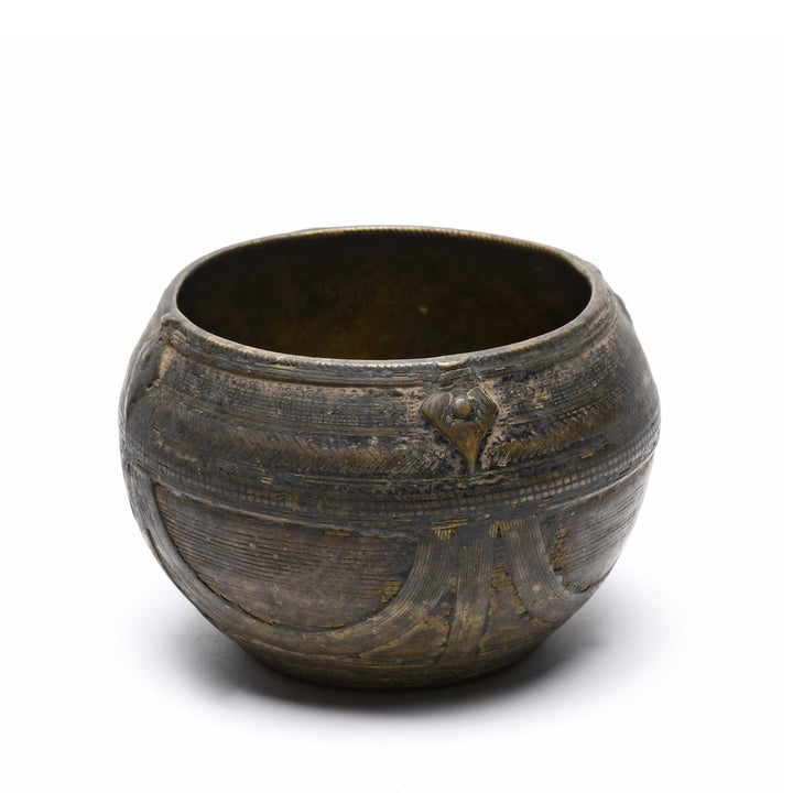 Indian Dhokra Work Brass Rice Measure From Orissa- 19thC | Indigo Oriental Antiques