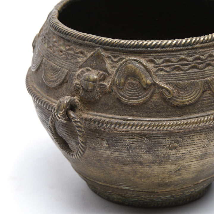 Indian Dhokra Work Brass Rice Measure From Orissa- 19thC | Indigo Oriental Antiques