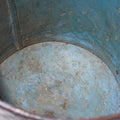 Blue Painted Bucket From Rajasthan
