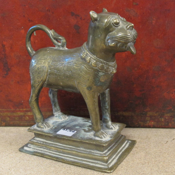 Brass Tiger from Gujarat - Circa 85 yrs Old | Indigo Oriental Antiques