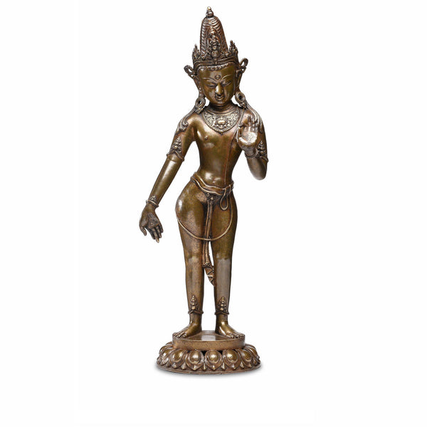 Bronze Standing Statue of Shiva From Nepal - Early 20thC