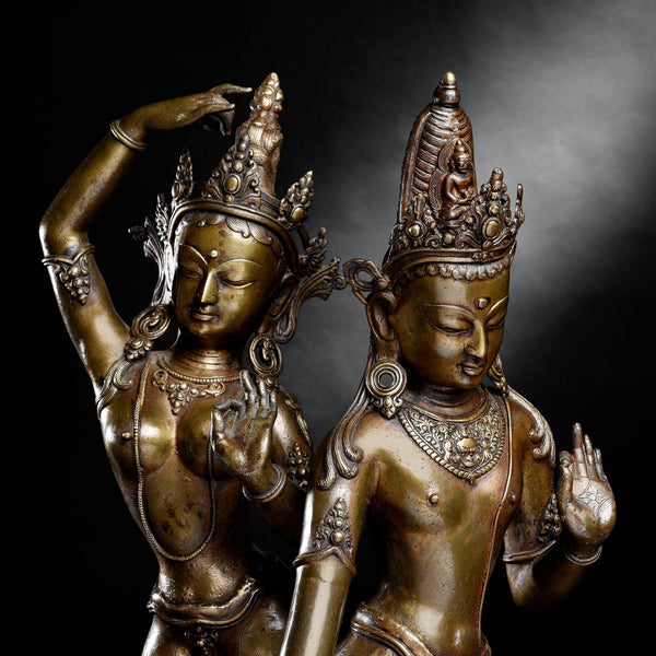 Bronze Standing Statue of Shiva From Nepal - Early 20thC