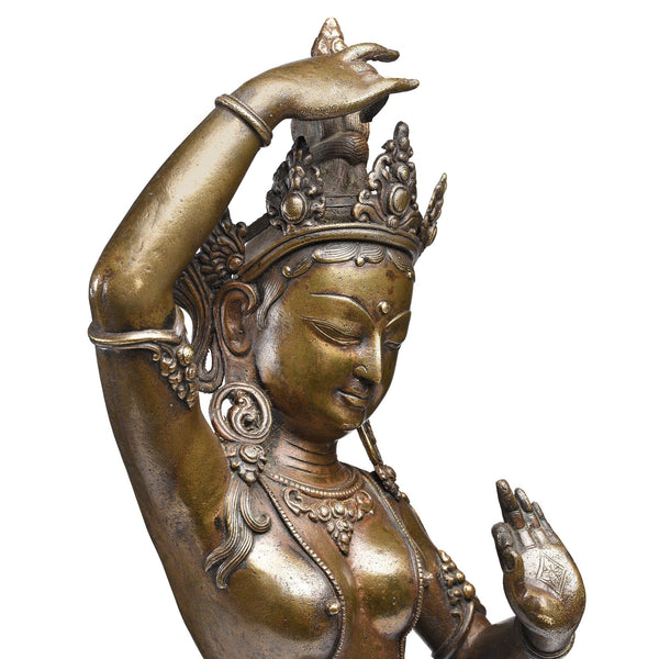 Bronze Statue of Parvati From Nepal - Early 20thC