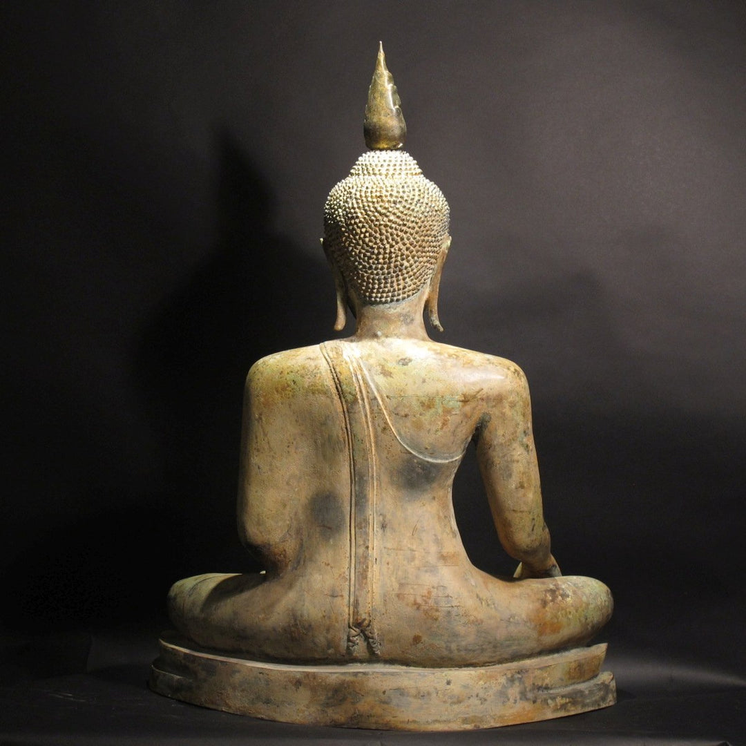 Bronze Thai Buddha in Bhumiparsha Mudra Pose | Indigo Oriental Antiques