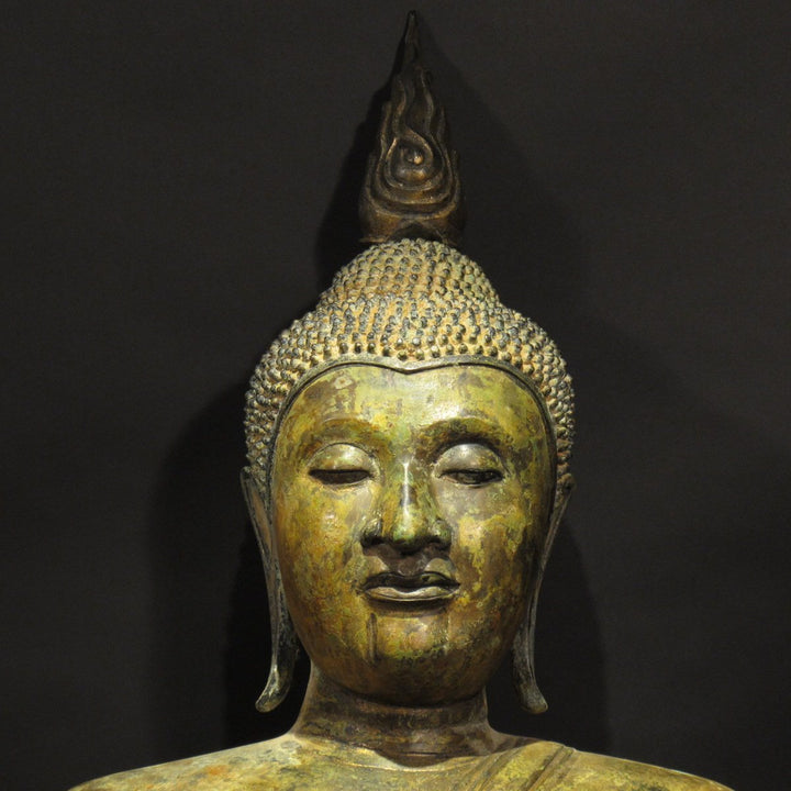 Bronze Thai Buddha in Bhumiparsha Mudra Pose | Indigo Oriental Antiques