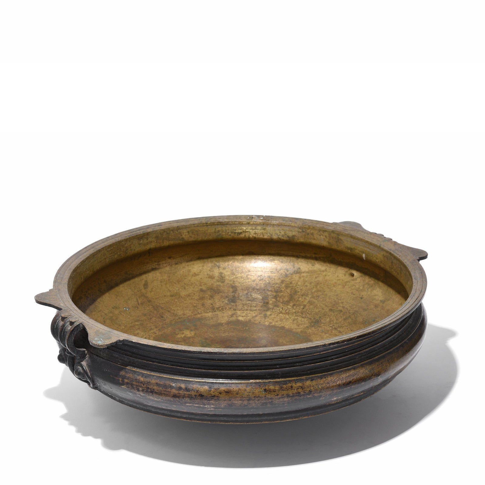 Bronze Urli Festival Cooking Vessel - 52 x 52 x 18 cm - A4348V3
