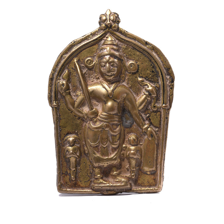 Antique Indian Bronze Votive Panel of Bhairava - Early 19thC | Indigo Oriental Antiques