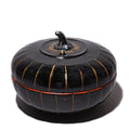 Burmese Black Lacquer Pumpkin Box - 19thC