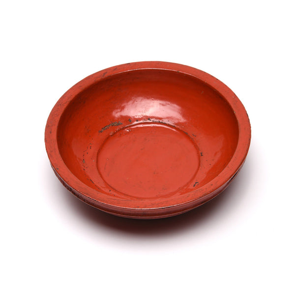 Burmese Red Lacquer Teak Bowl - Ca 1920 Burmese Red Lacquer Teak Bowl - Ca 1920