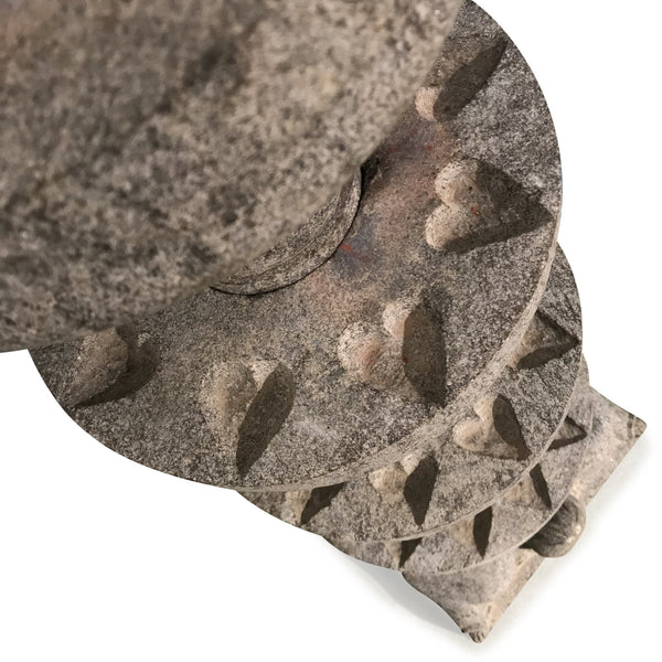 Carved Granite Lamp From Kerala - 5 Tier - Ca 1940